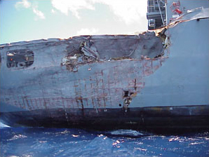 Image of USNS Yukon damage